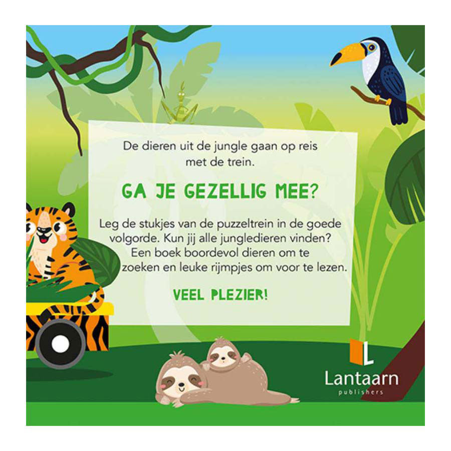 Libro de editoriales Lantern y rompecabezas de la jungla del tren.