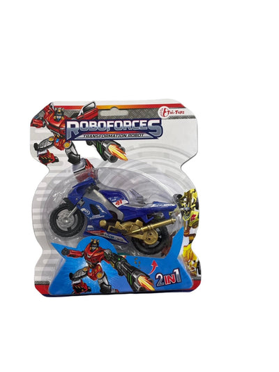 Toi-toys toi toys change motorcycle robot on card