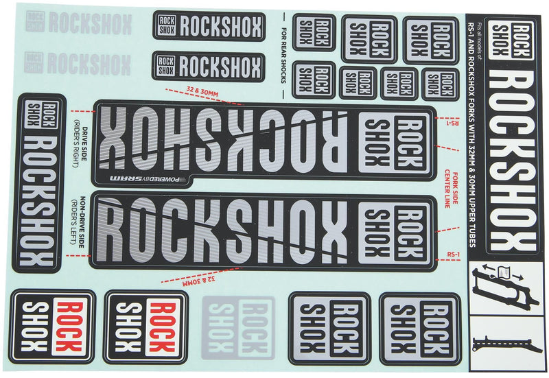 Rockshox Decal set grigio
