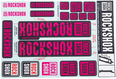 Rockshox Decal Set Magneta