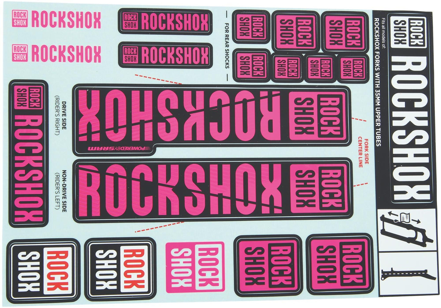 Rockshox Decal Set Magneta