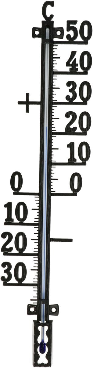 Tfa dostmann tfa outdoor thermometer - analogue - metal - black - 41 x 10 cm - outdoor - garden decoration