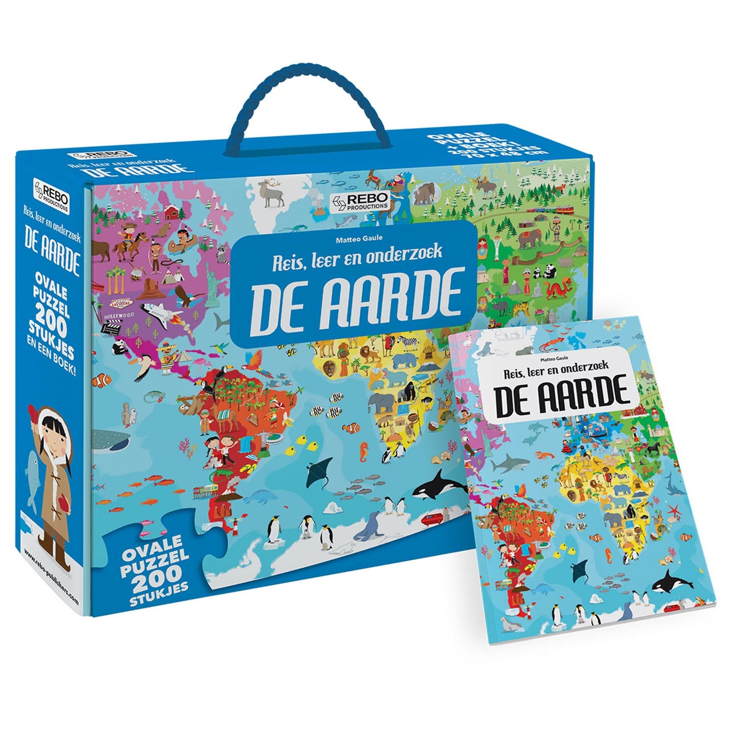 Rebo publishers boek en puzzel de aarde