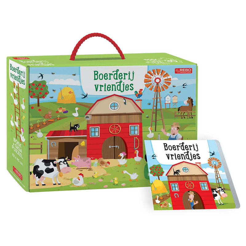 Rebo Editors Book and Puzzle Farm Friends