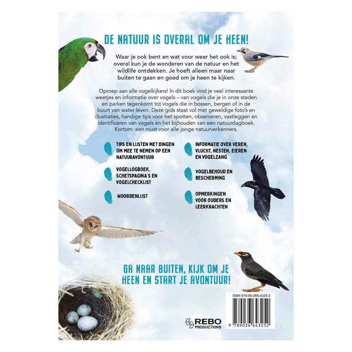 Rebo Publishers Vogels Guide and Nature Diary para niños