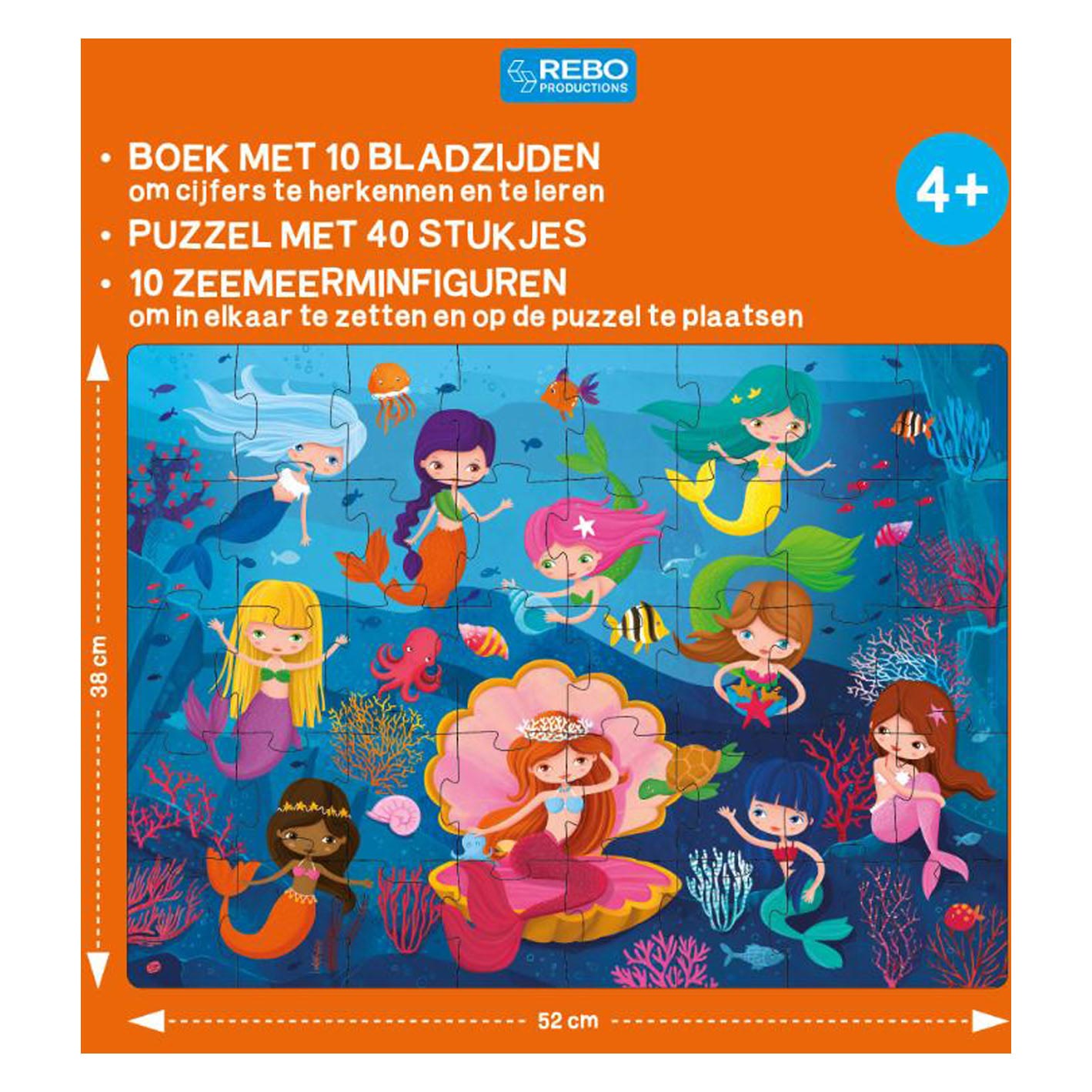 REBA LIBRO EDITORI, PUZLER + 10 Figure Mermaid