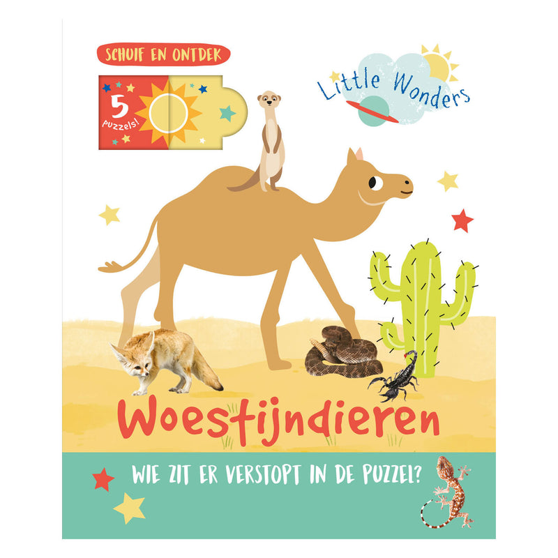 Rebo editori Woestijdieren Slide and Discover