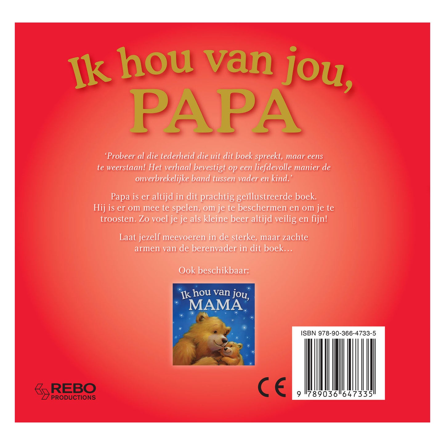 Rebo Publishers Te amo, Libro de cartón de papá