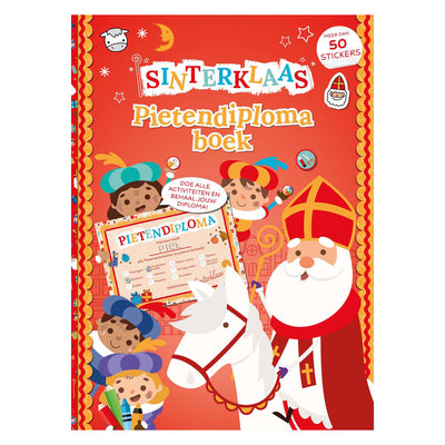 Libro dei diplomi di Sinterklaas Pete della casa editrice Rebo con adesivi