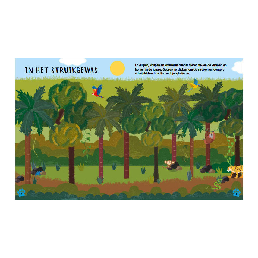 Libro de actividades de la jungla de Rebo Publishers - 1000 pegatinas