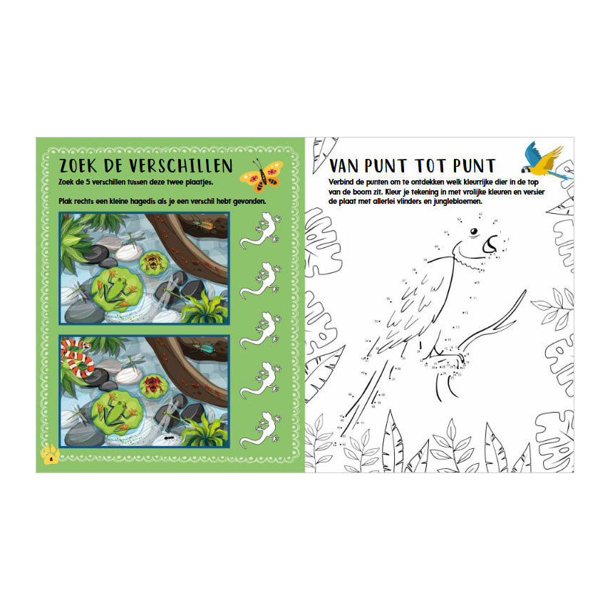 Libro de actividades de la jungla de Rebo Publishers - 1000 pegatinas