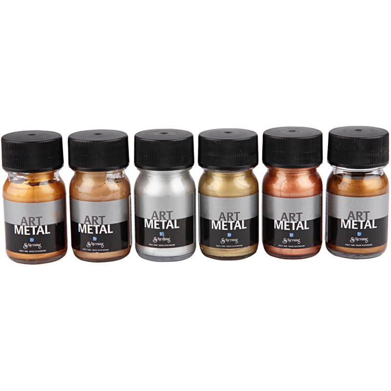 Creativ Company Hobby Paint Colors metálicos, 6x30ml