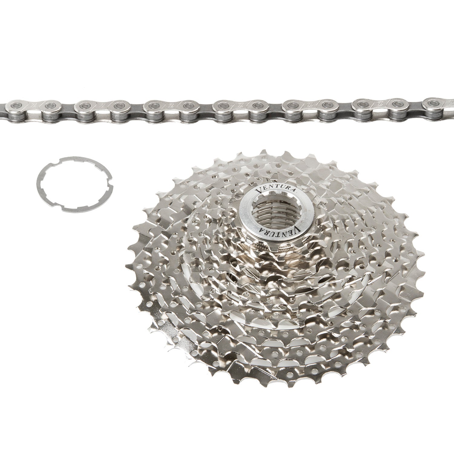 Ventura Set Cassette + Necklace 10s 11-36T Silver