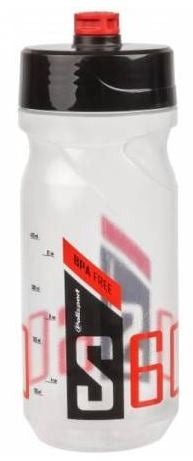 PoliSport Bidon con tornillo de tornillo S600 600 ml de rojo negro transparente