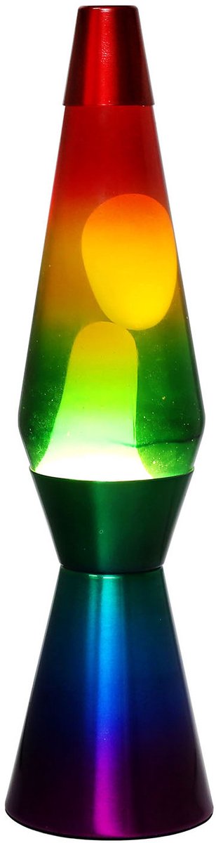 Lámpara de lava arcoiris