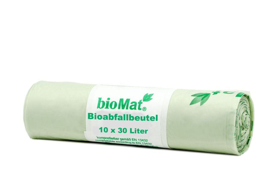 Sacchetti di immondizia compostabili a biomat 30L -10 pezzi.