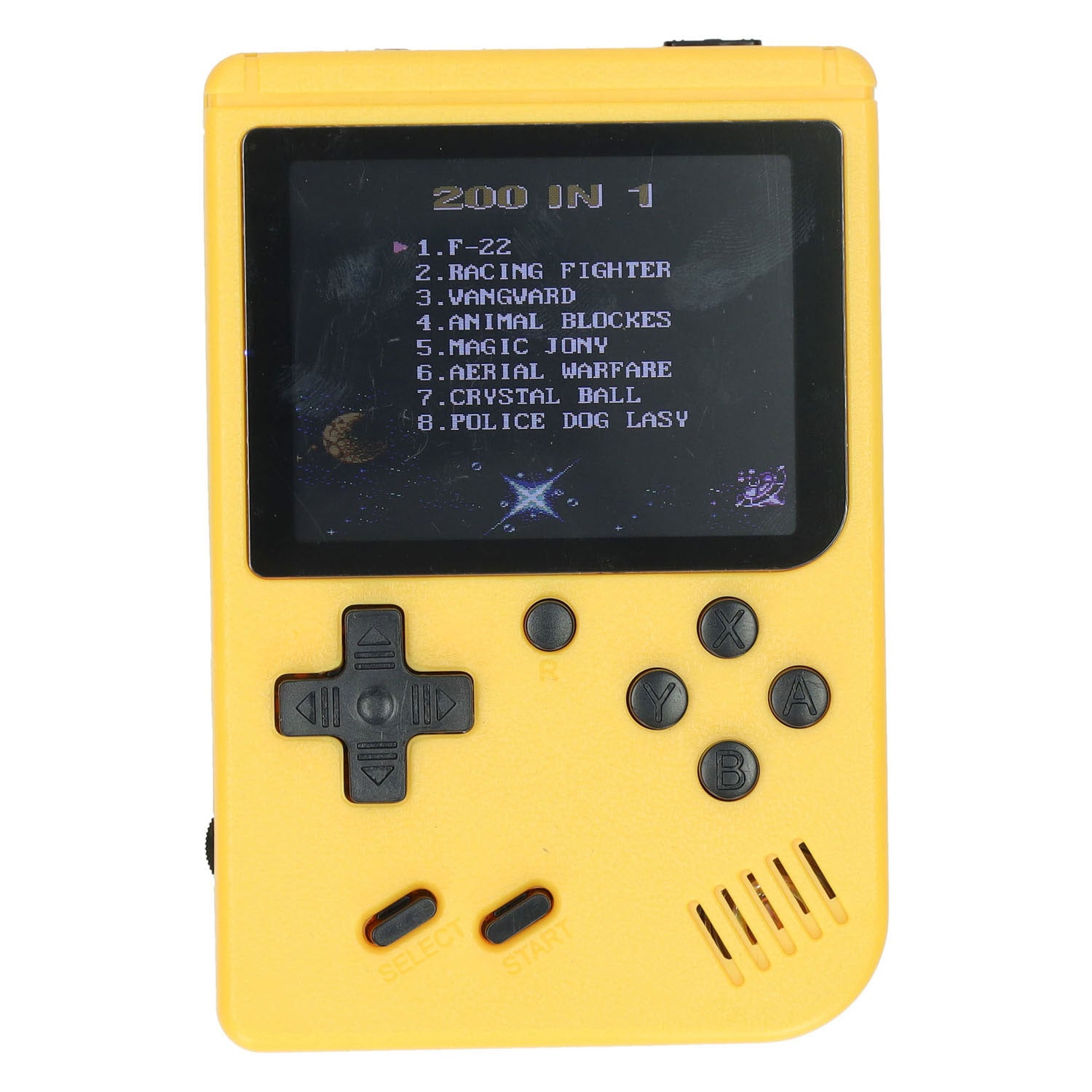 Gamebox - console di gioco portatile con 200 giochi - gialla