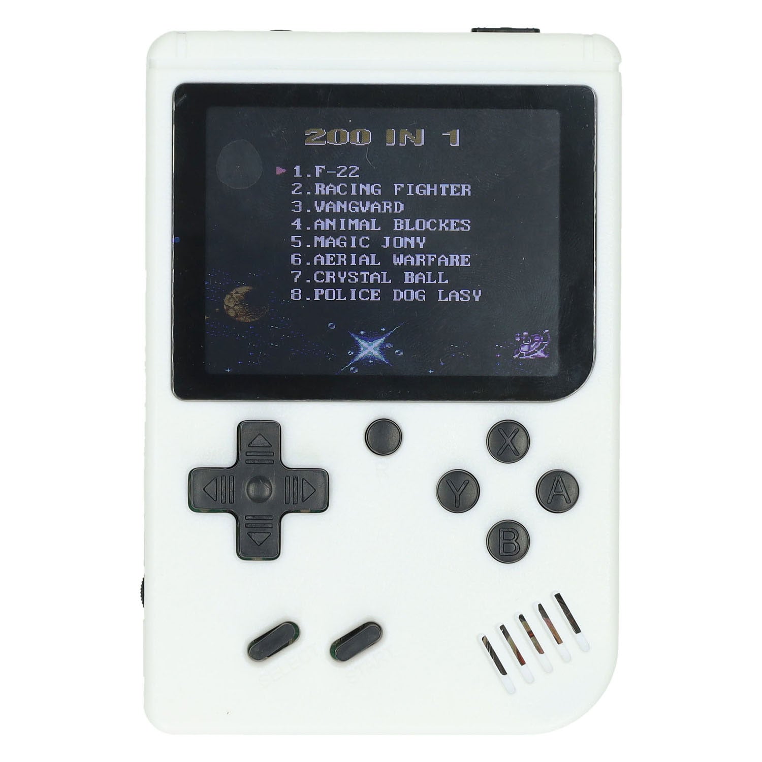 Gamebox - console di gioco portatile con 200 giochi - bianco