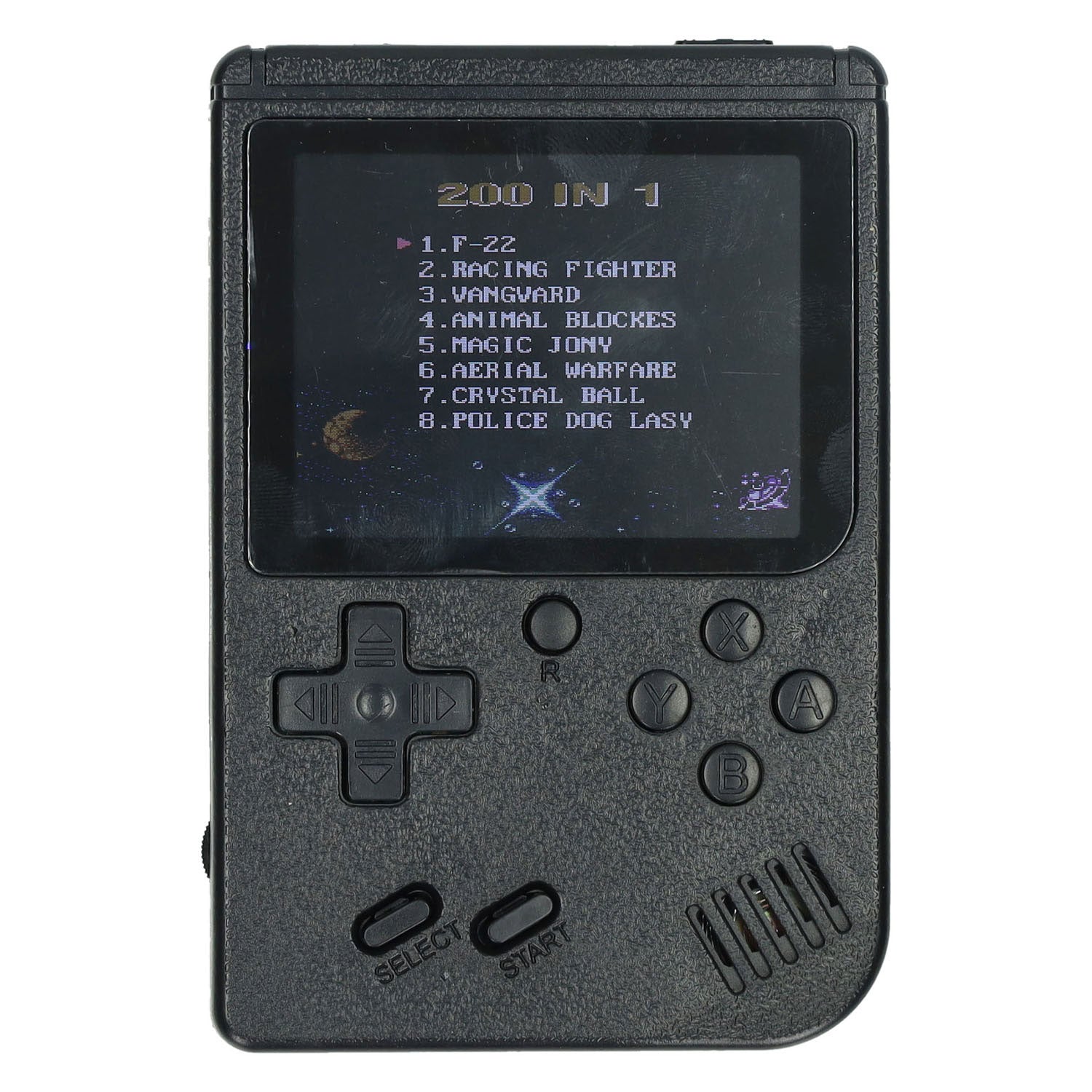 Gamebox - console di gioco portatile con 200 giochi - nera