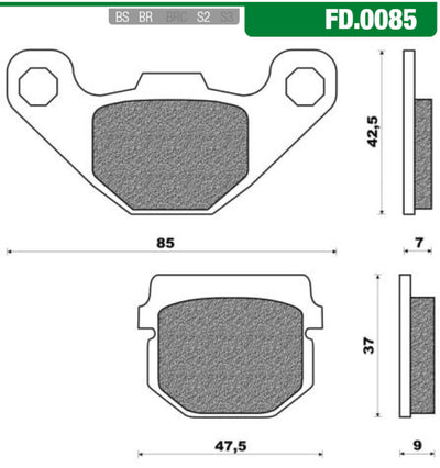 Newfren Bloque Bloqueo Conjunto FD0085 BUXY-RS Squab