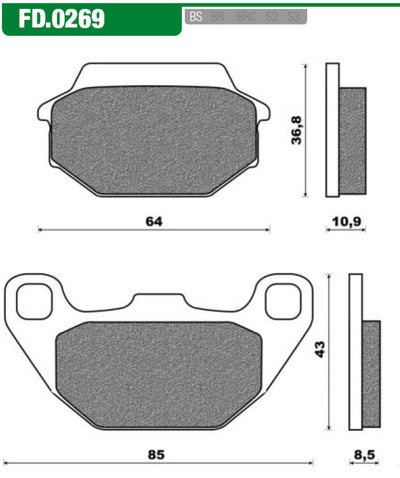 NEWfren Brake Box Juego de agilidad FD0269, Scooter People Active Organic