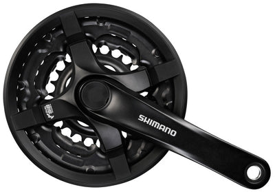 Shimano Crankstel 6 7 8 speed Tourney FC-TY501 met 170mm crankarm 48 x 38 x 28T zwart (werkplaatsverpakking)