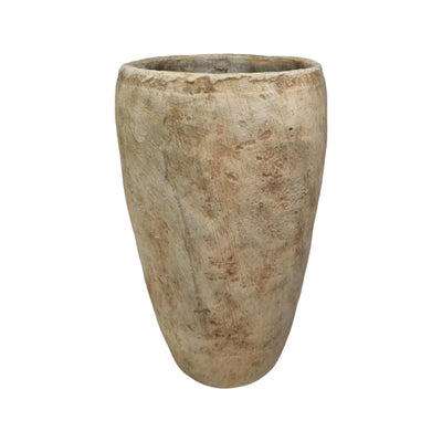 Mansion atmósfera jarrón piedra crema 19x30cm