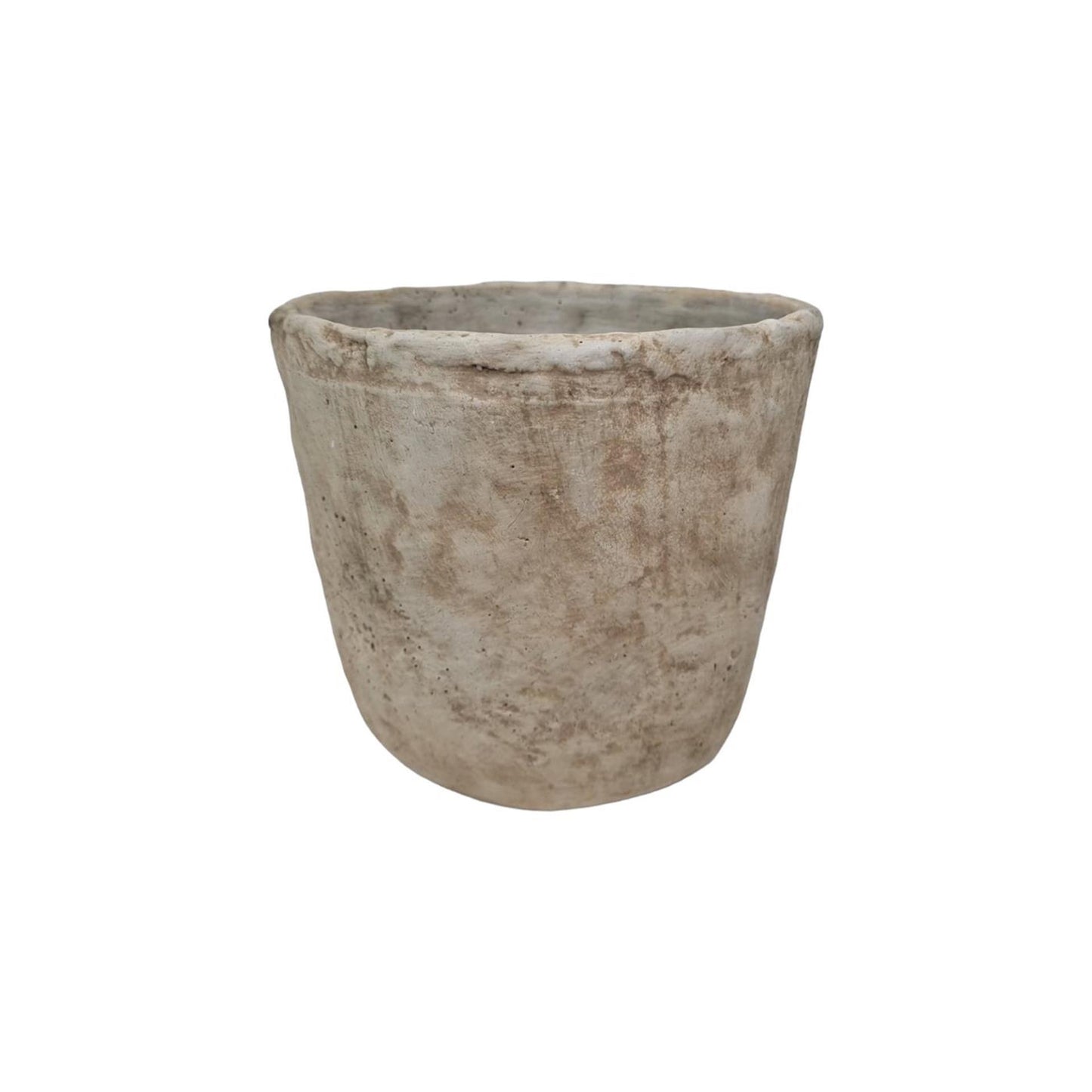 Mansion atmosphere bloempot steen crème 19x17cm