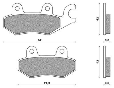 NEWfren Brake Block Juego FD0257 Dink en la parte delantera, Top Boy Achter