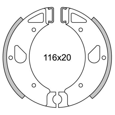 Segmento de freno Newfren GF0071 Florett-80 Back (1980->) 116*20 mm