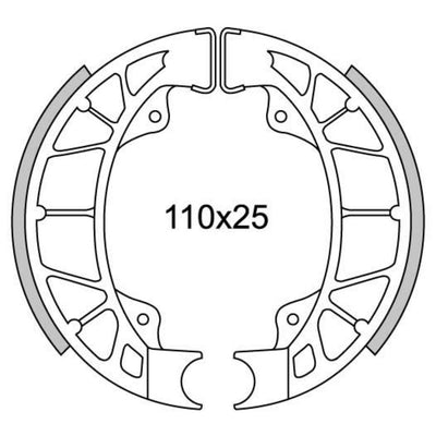 Set di segmenti freni Newfren set GF0261 LX-50 ACHTER, SKIPPER, HEXAON-125