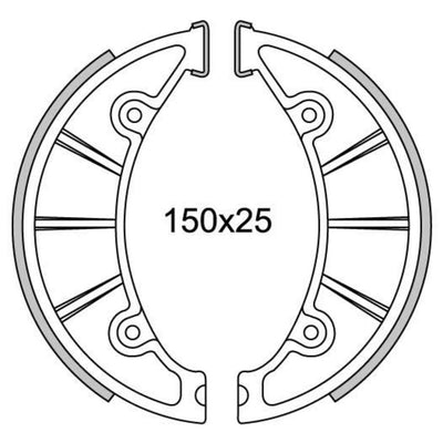 NEWfren Brake Segment Set GF1084 150 mm para un cubo grande