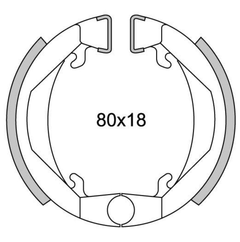 NEWfren Brake Segment Set GF1143 Maxi Camino Ø80 mm