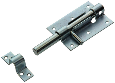 Mack 1069122 - pestillo para candado azul galvanizado 100 mm | 5 piezas