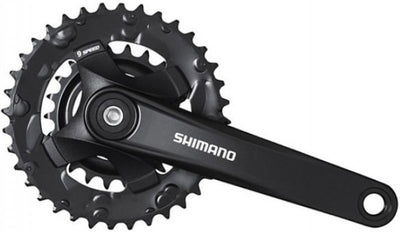 Shimano Crankset 2 x 9 velocità Altus FC-M101 con Crankarm da 175 mm 36-22t con asse quadrato nero