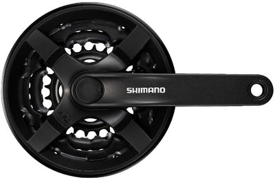 Shimano Crankkel 6 7 8 Speed ​​Tourney FC-Ty301 con braccio a manovella da 170 mm 42 x 34 x 24t nero (imballaggio del workshop)