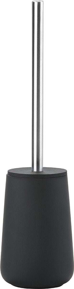 Zone denmark nova scopino per WC con supporto - scopino per WC da terra - accessori per WC e bagno - porcellana - 37 x 10,3 cm - nero