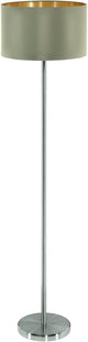 Lampada da terra Eglo maserlo - e27 - 151 cm - tessuto - grigio tortora oro