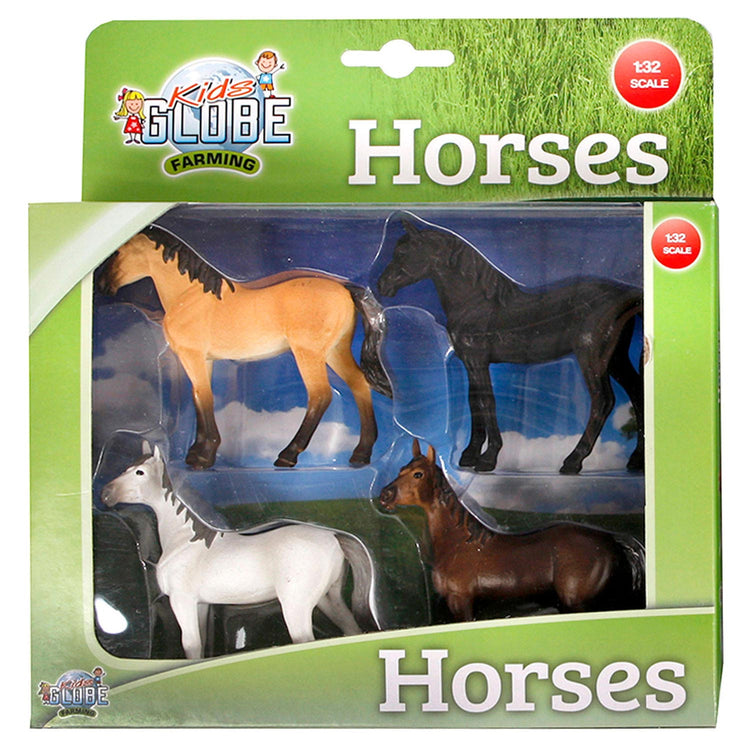 Kids Globe Globe Horses, 4st. 1:32