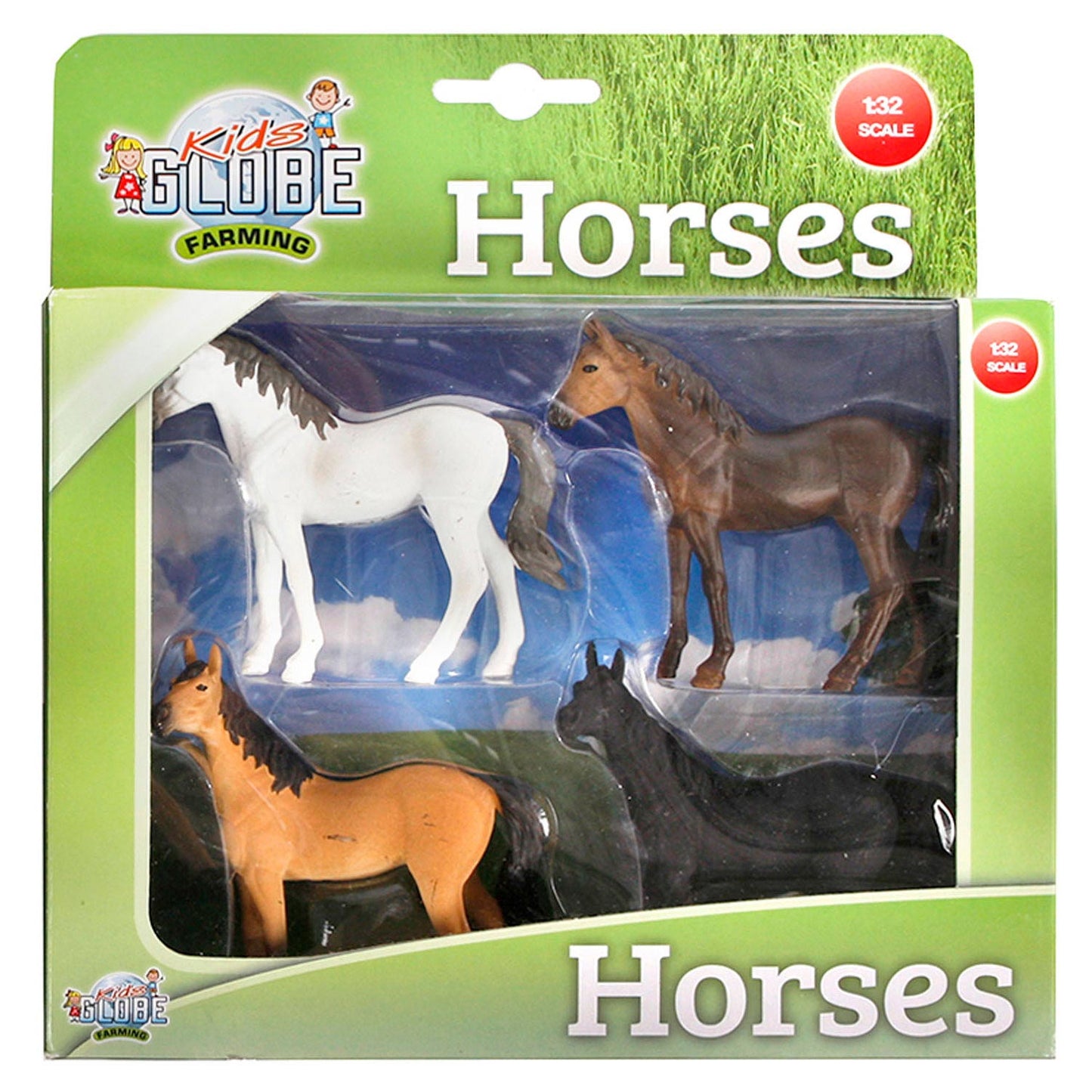 Kids Globe Globe Horses, 4st. 1:32