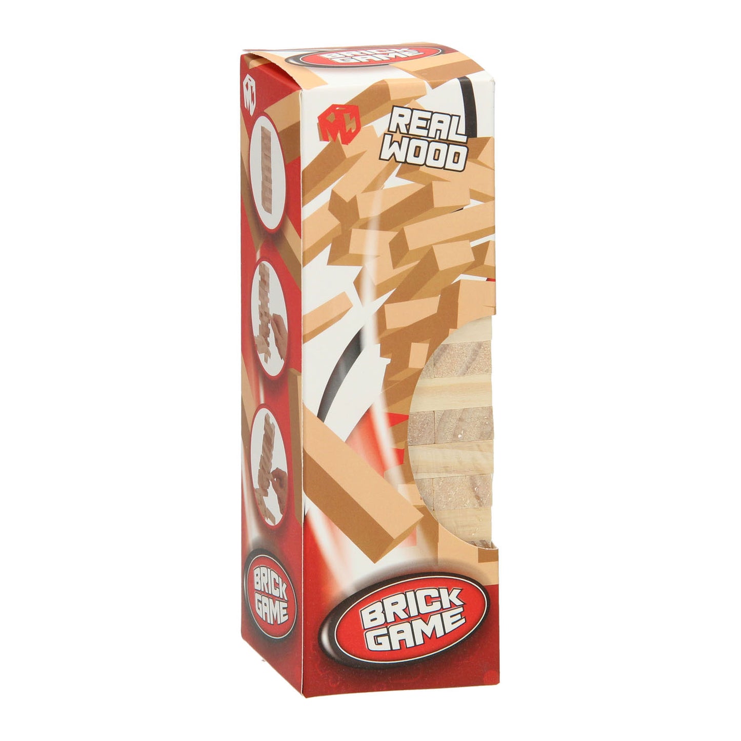 Toys amsterdam wiebel stapeltoren hout, 48dlg.