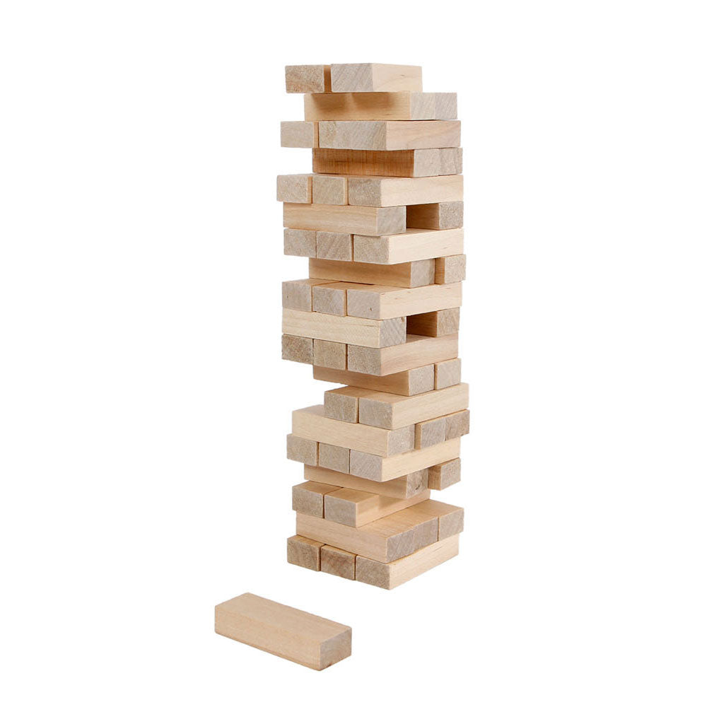 Toys amsterdam wiebel stapeltoren hout, 48dlg.