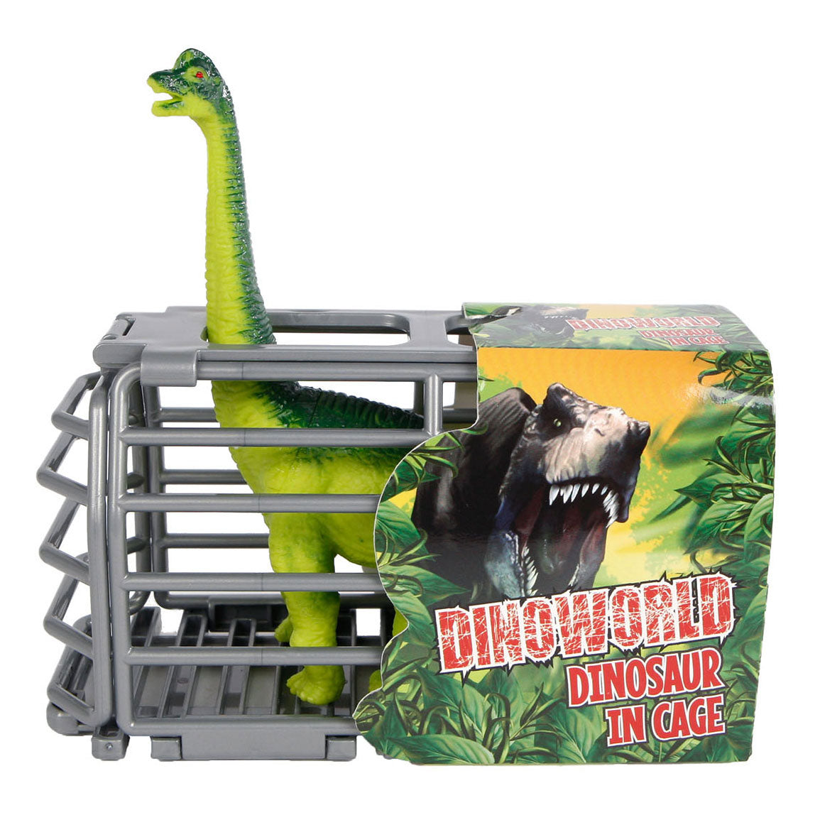 Dinoworld Dinosaurus tocando en kooi