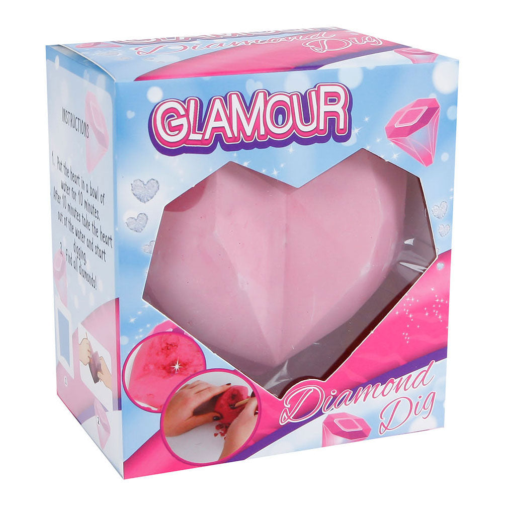 Chop Glamour Hart con trozos de diamantes de la suerte