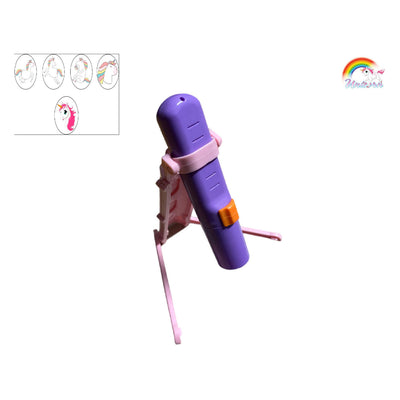 Proyector de dibujo de unicornio con 6 marcadores