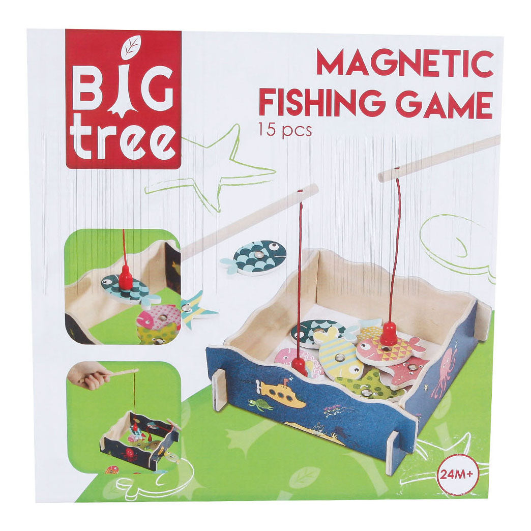 Juego de pescado magnético de madera, 15dlg.