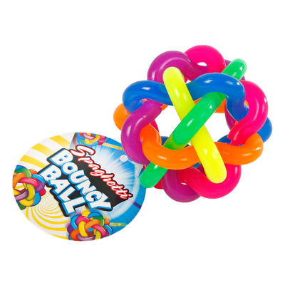 Rainbow Spaghetti Ballo che rimbalza, 6,5 cm