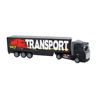 Camion da 2 giocatori con trailer Diecast tira indietro, 32 cm