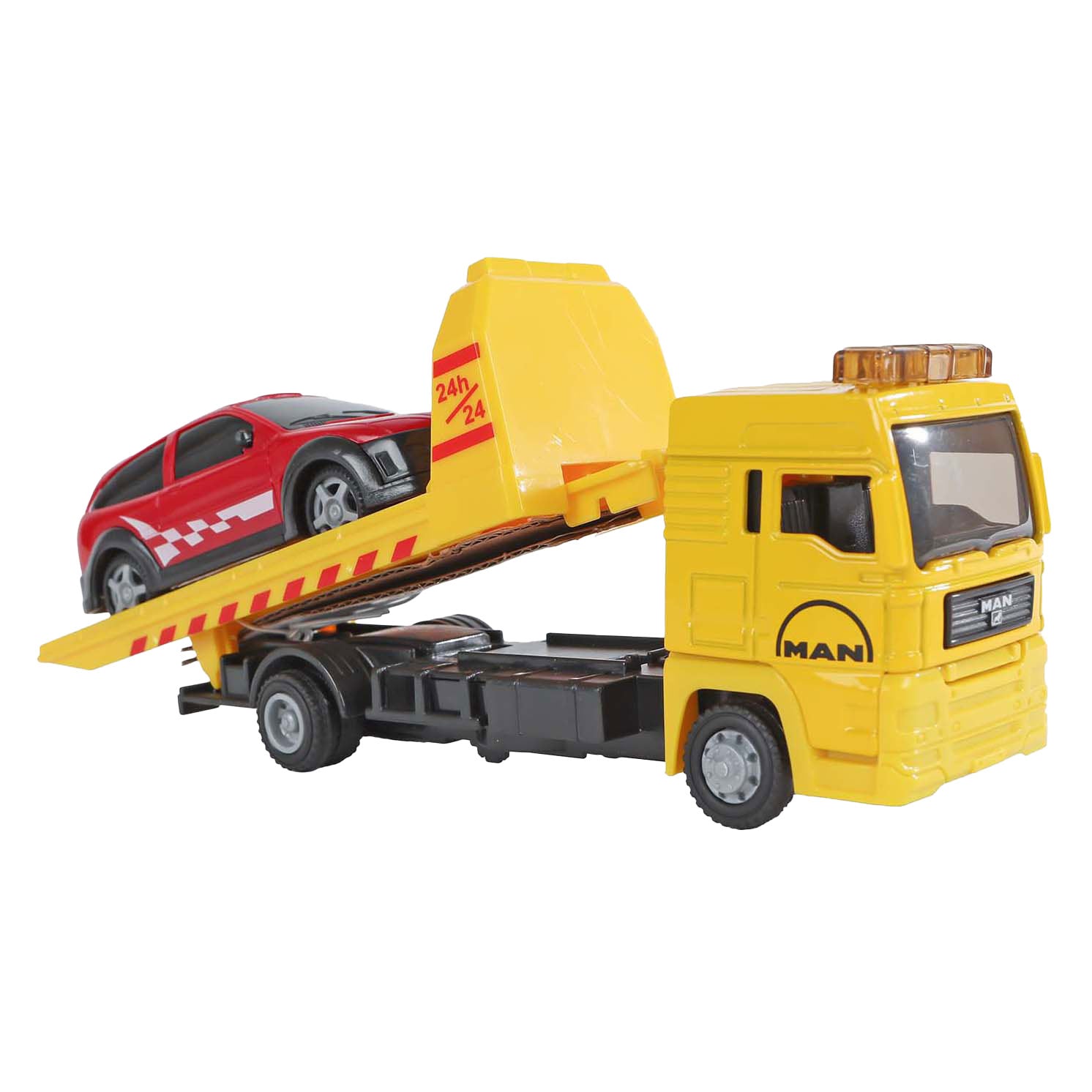 CAR de almacenamiento de camiones Man Globe Man Kids con automóvil, 19 cm