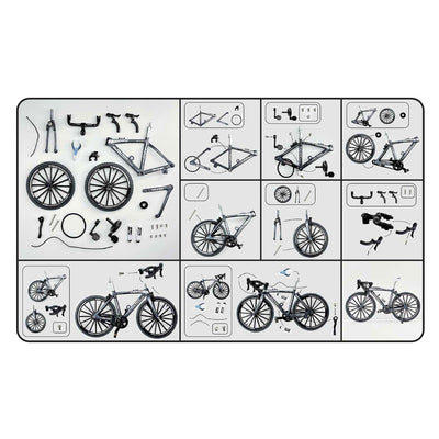 Van manen racefiets bouwpakket die-cast speelgoed fiets 19,5cm multicolor.